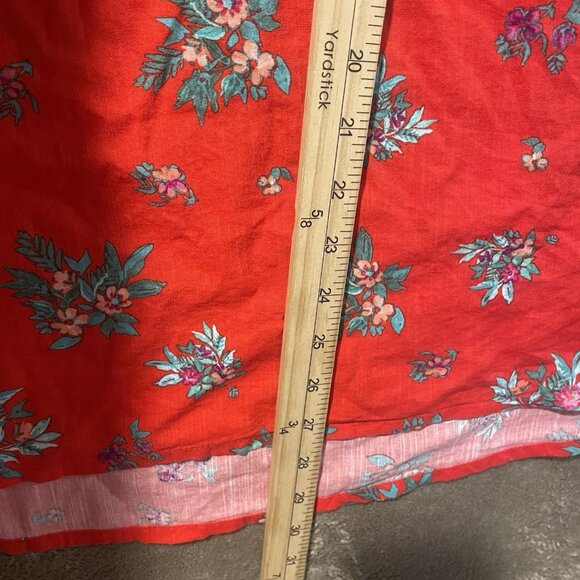NWT St. Johns Bay Tank Top Womens 2X Red Floral Split Neck Tunic Sleeveless - Picture 6 of 6